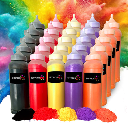 Holi Colour Powder - Special Squeeze Pack - 25 bottles box (10kg)