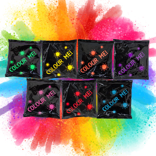 Colour Powder / Holi Powder 3.5kg Rainbow Warrior Pack (7 individual 500g bags) missing stock will be replaced with another colour